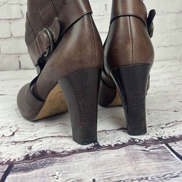 Cole Haan x Nike Air Boots Leather Heeled Knee High Womens 8.5B Riding Brown - Picture 13 of 14